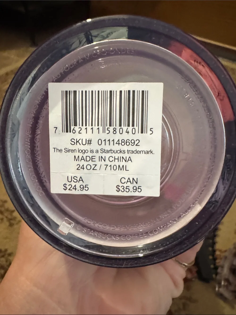 Starbucks Iridescent Lavender Butterfly Floral Tumbler Easter 2024